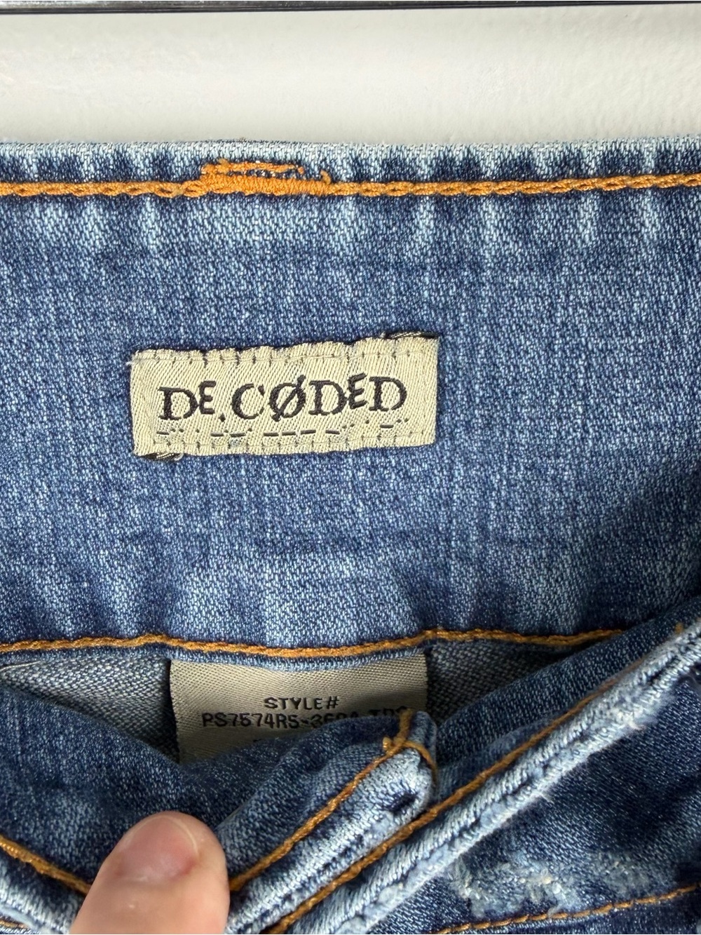 Vintage Y2K Decoded Blue Denim Flare Jeans Beaded Low Rise Boho Festival 9/10 - Picture 2 of 10